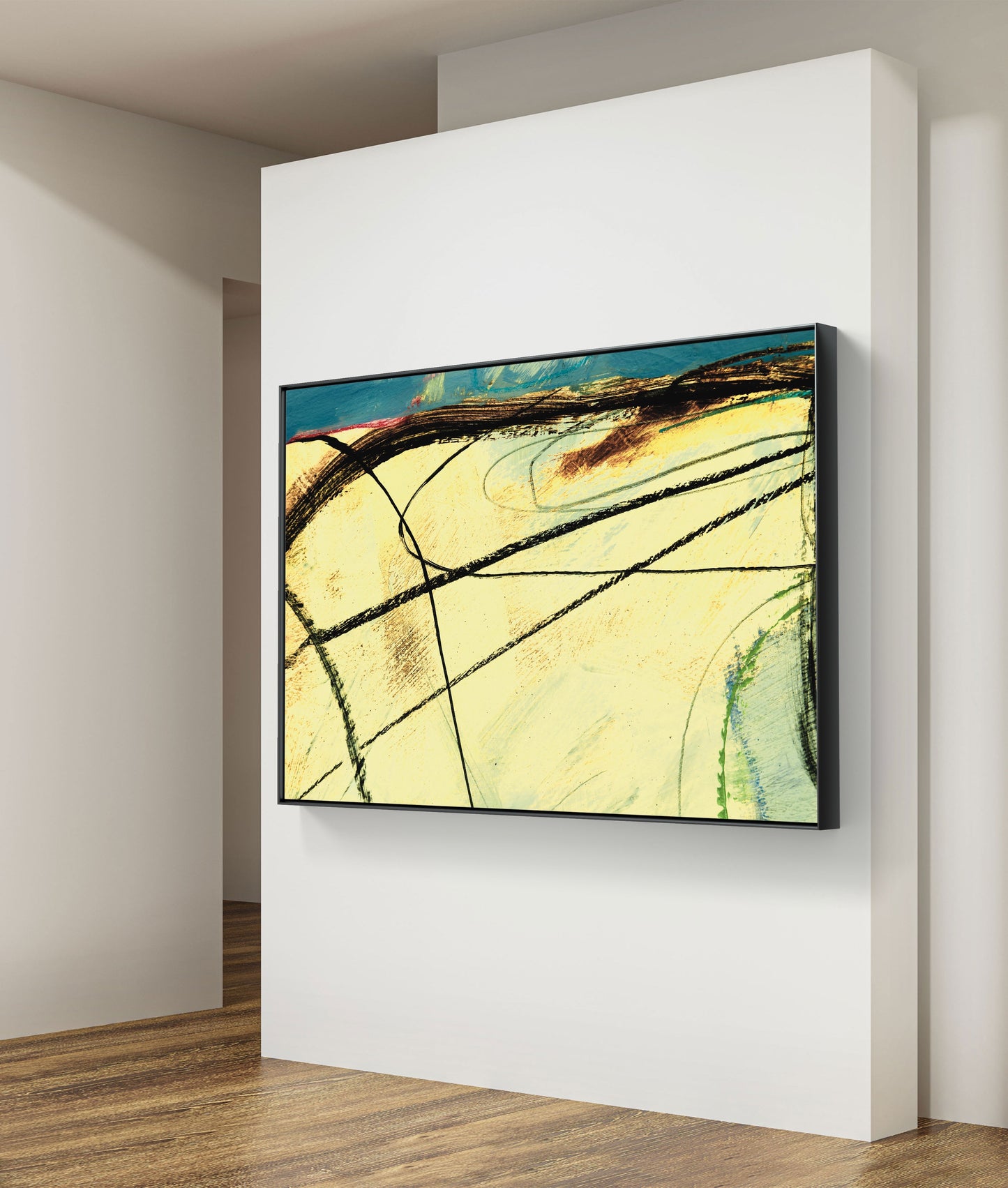 Framed Canvas Print: "Ley Lines"
