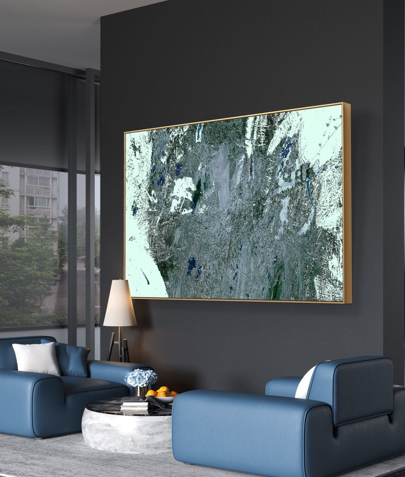 Framed Canvas Print: "Lichen"