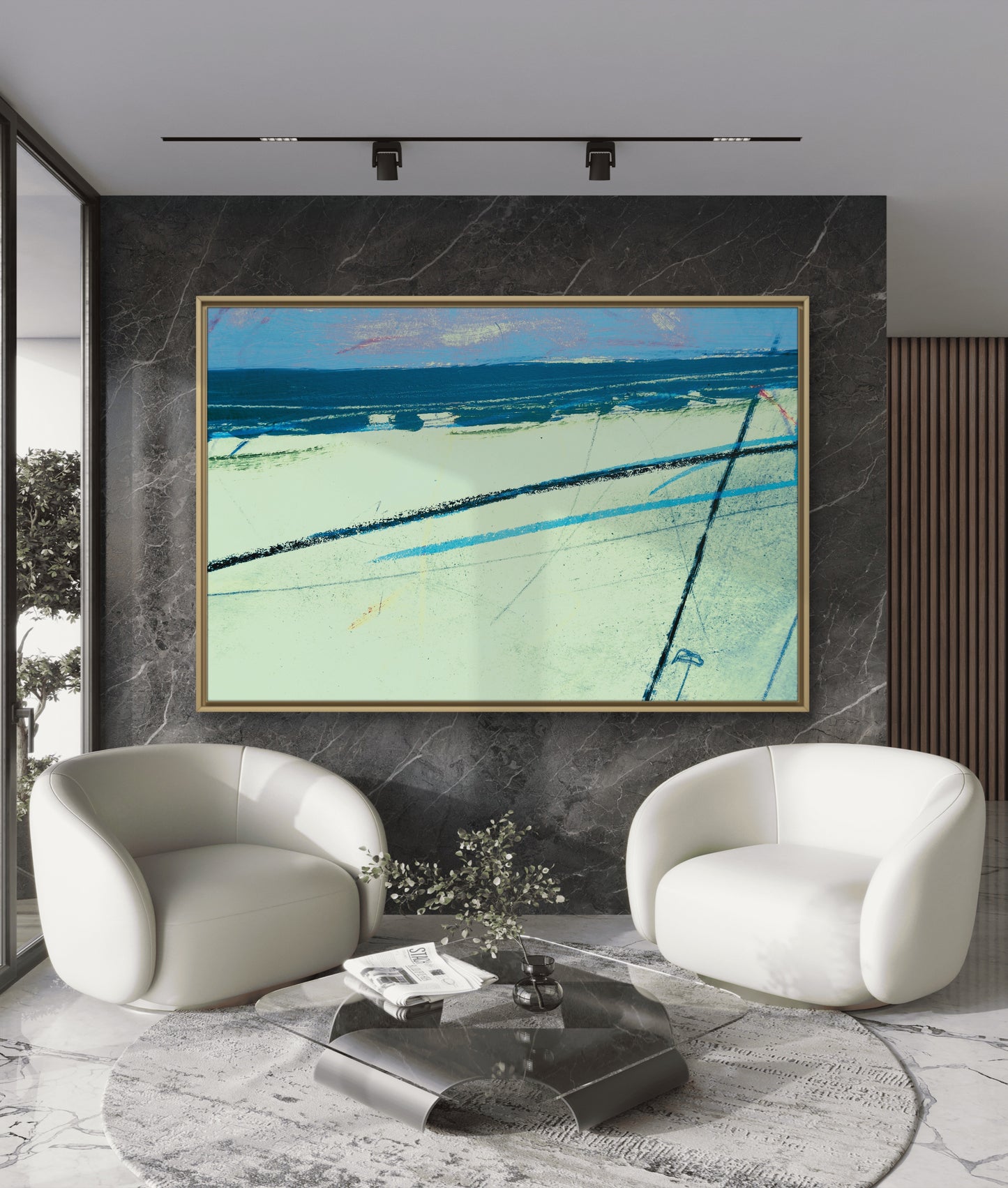 Framed Canvas Print: "Look Out"