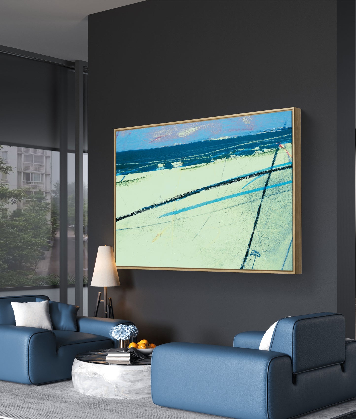Framed Canvas Print: "Look Out"