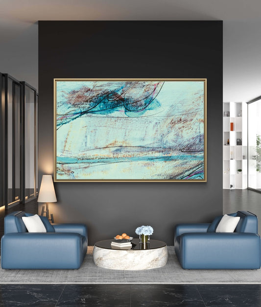 Framed Canvas Print: "Looking West"
