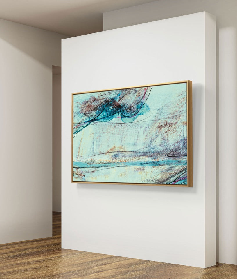 Framed Canvas Print: "Looking West"