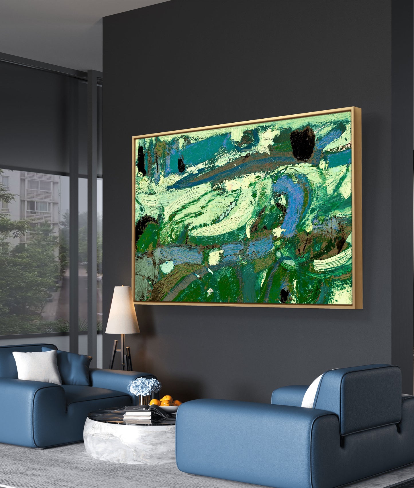 Framed Canvas Print: "Pasture"