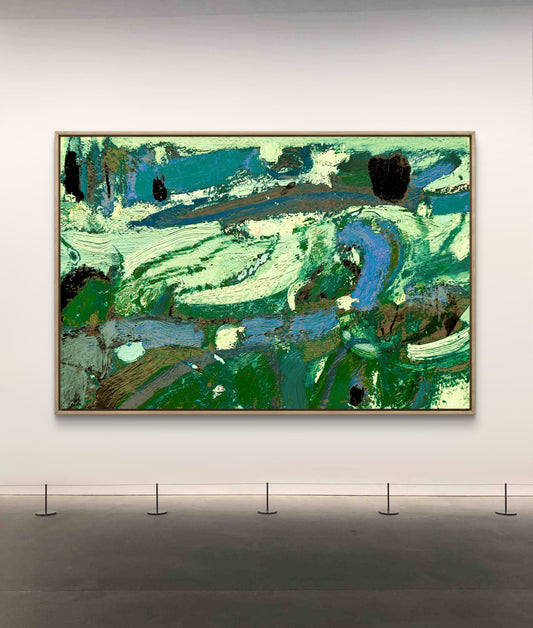 Framed Canvas Print: "Pasture"