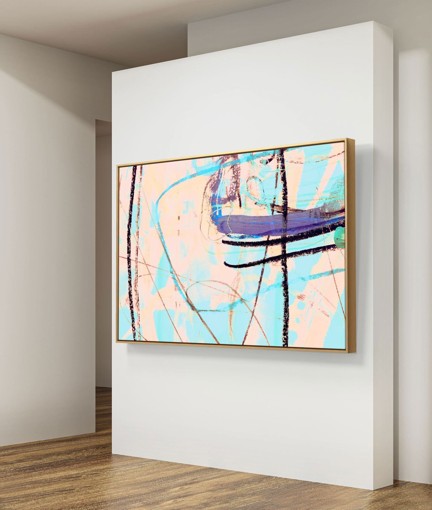 Framed Canvas Print: "Piano Play"