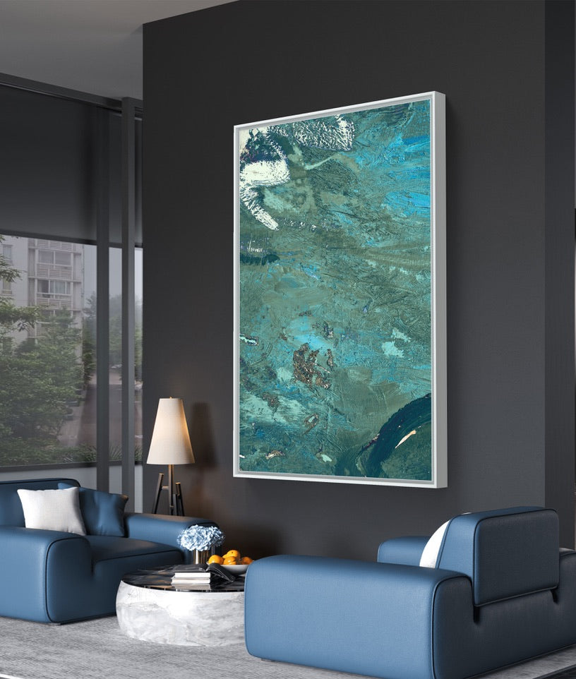 Framed Canvas Print: "Rock Pool"