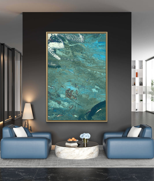 Framed Canvas Print: "Rock Pool"