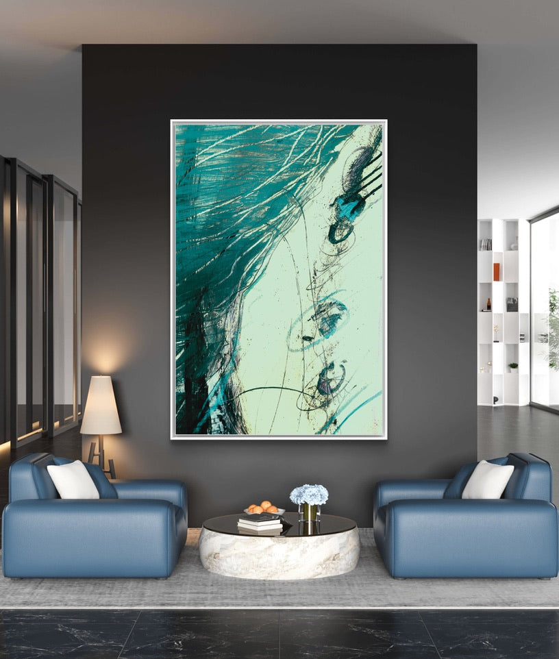 Framed Canvas Print: "Shoreline"