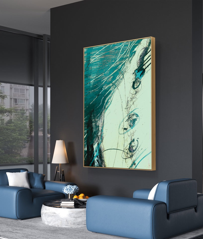 Framed Canvas Print: "Shoreline"