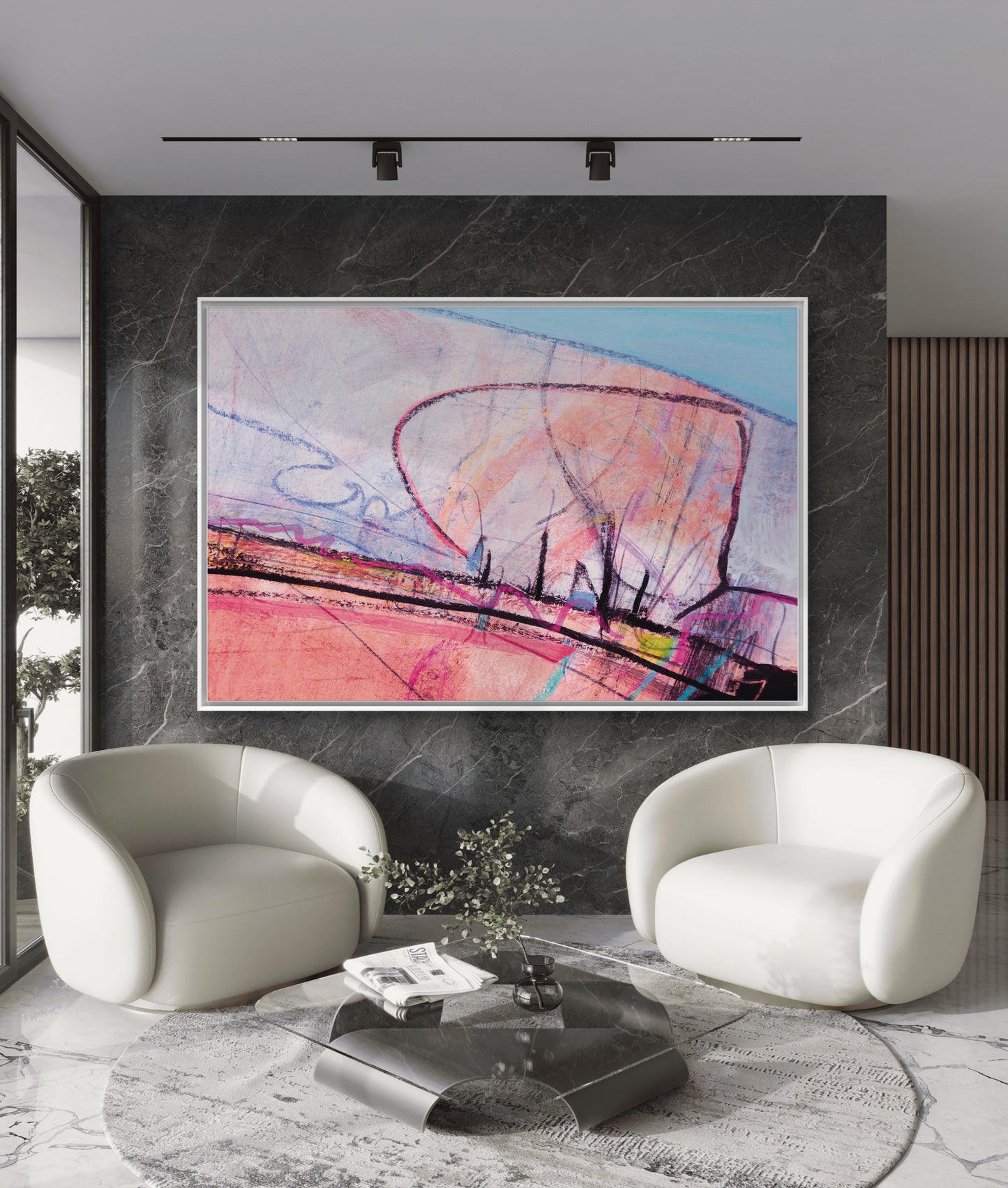 Framed Canvas Print: "Stand"