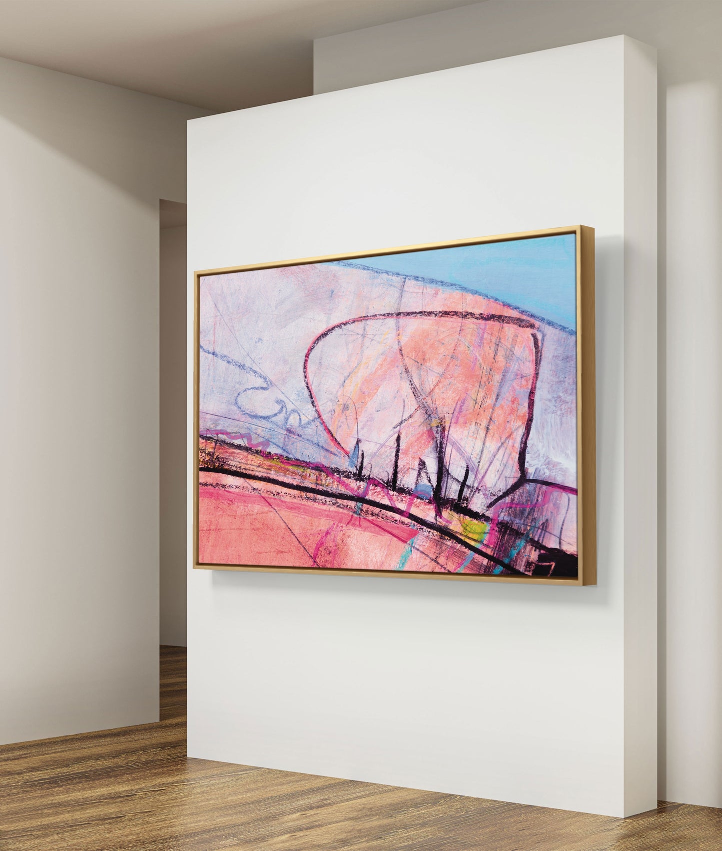 Framed Canvas Print: "Stand"