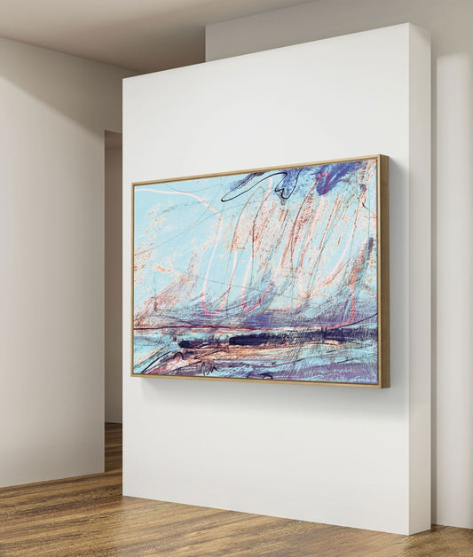 Framed Canvas Print: "Traces"