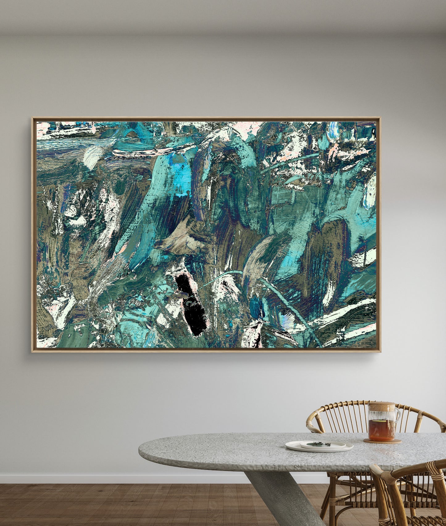 Framed Canvas Print: "Tumult"