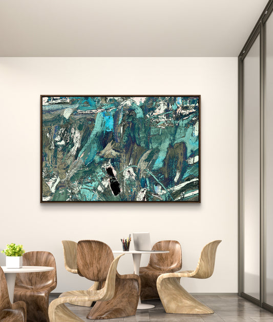Framed Canvas Print: "Tumult"