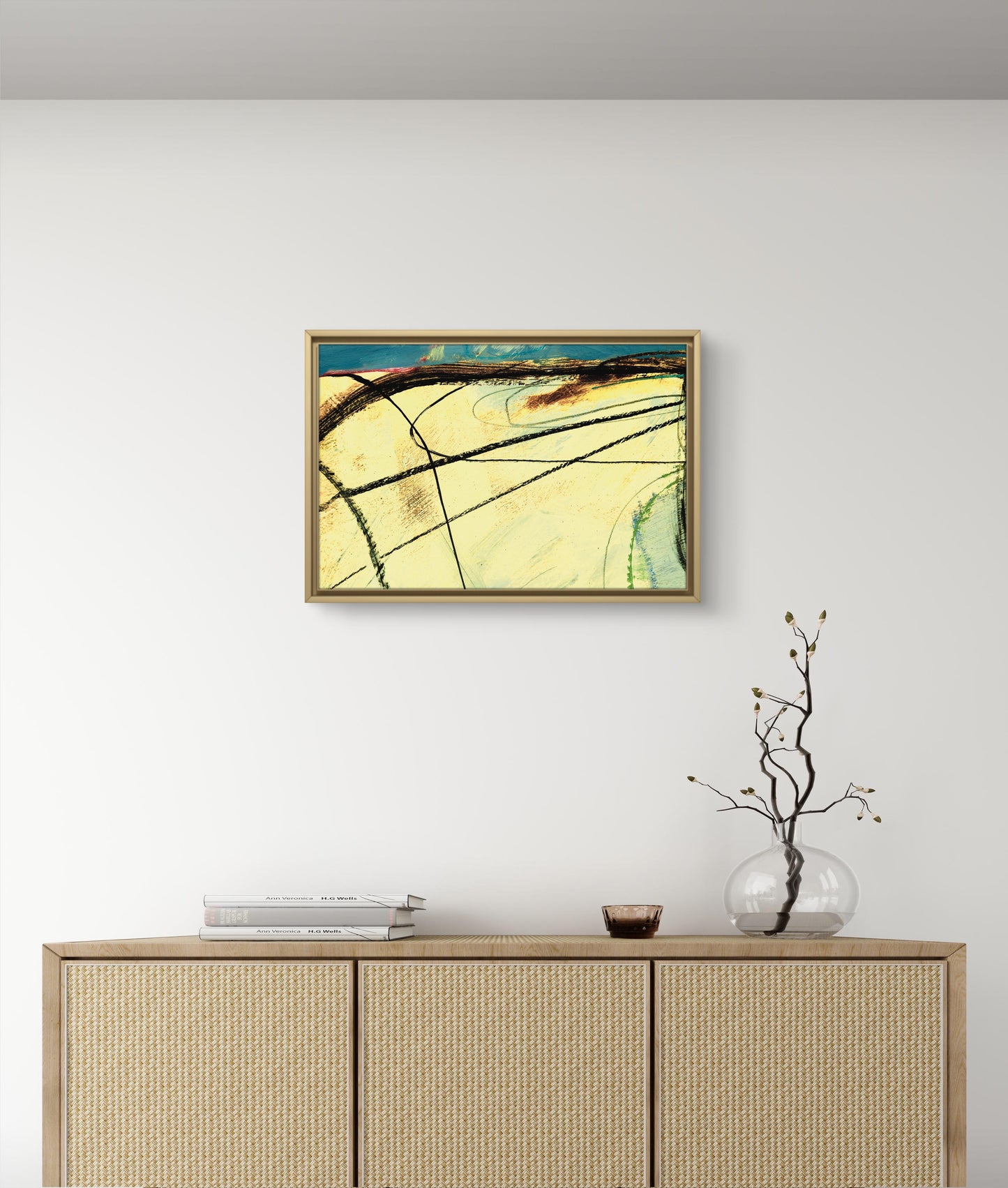 Framed Canvas Print: "Ley Lines"