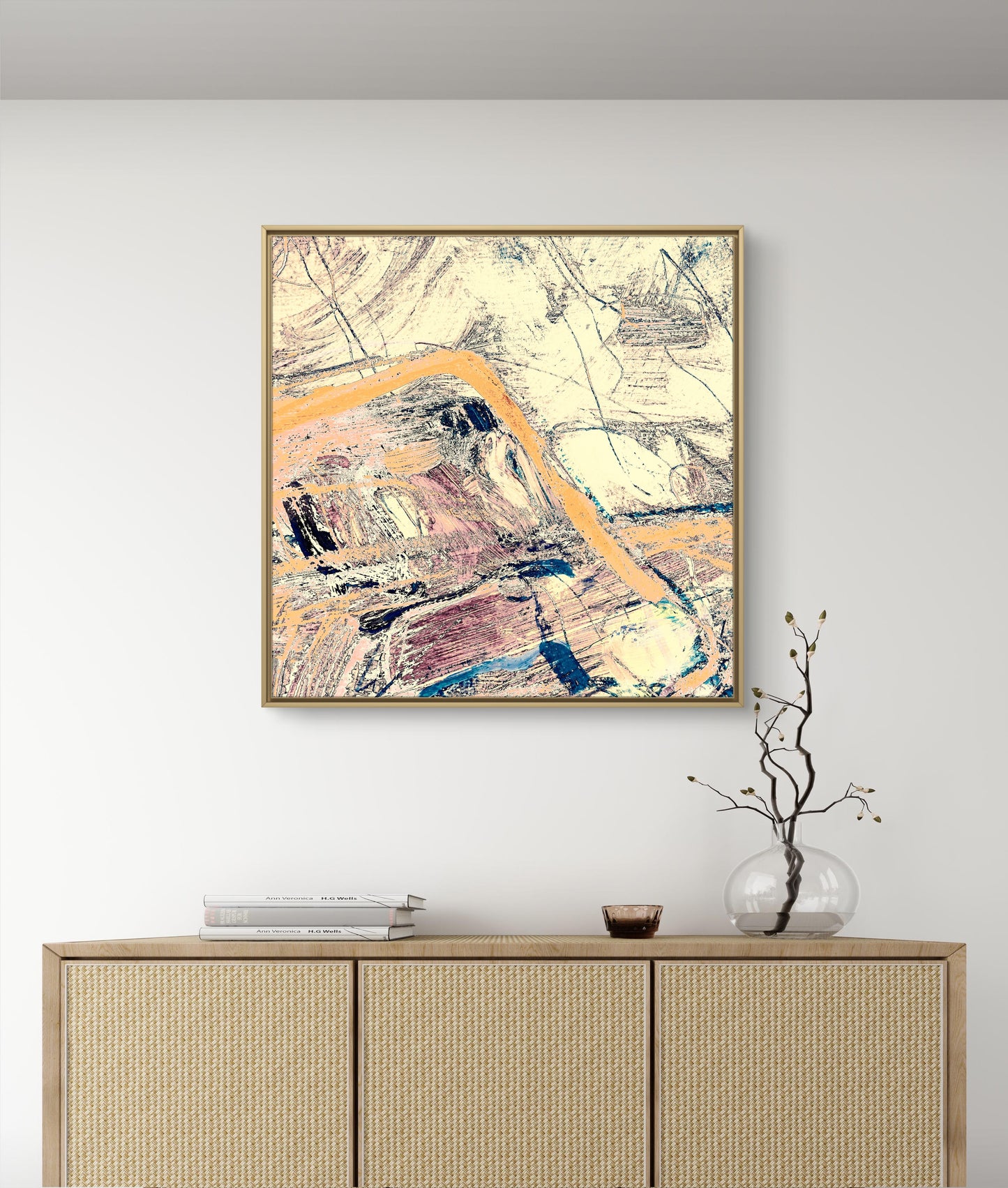 Framed Canvas Print: "Either Side"