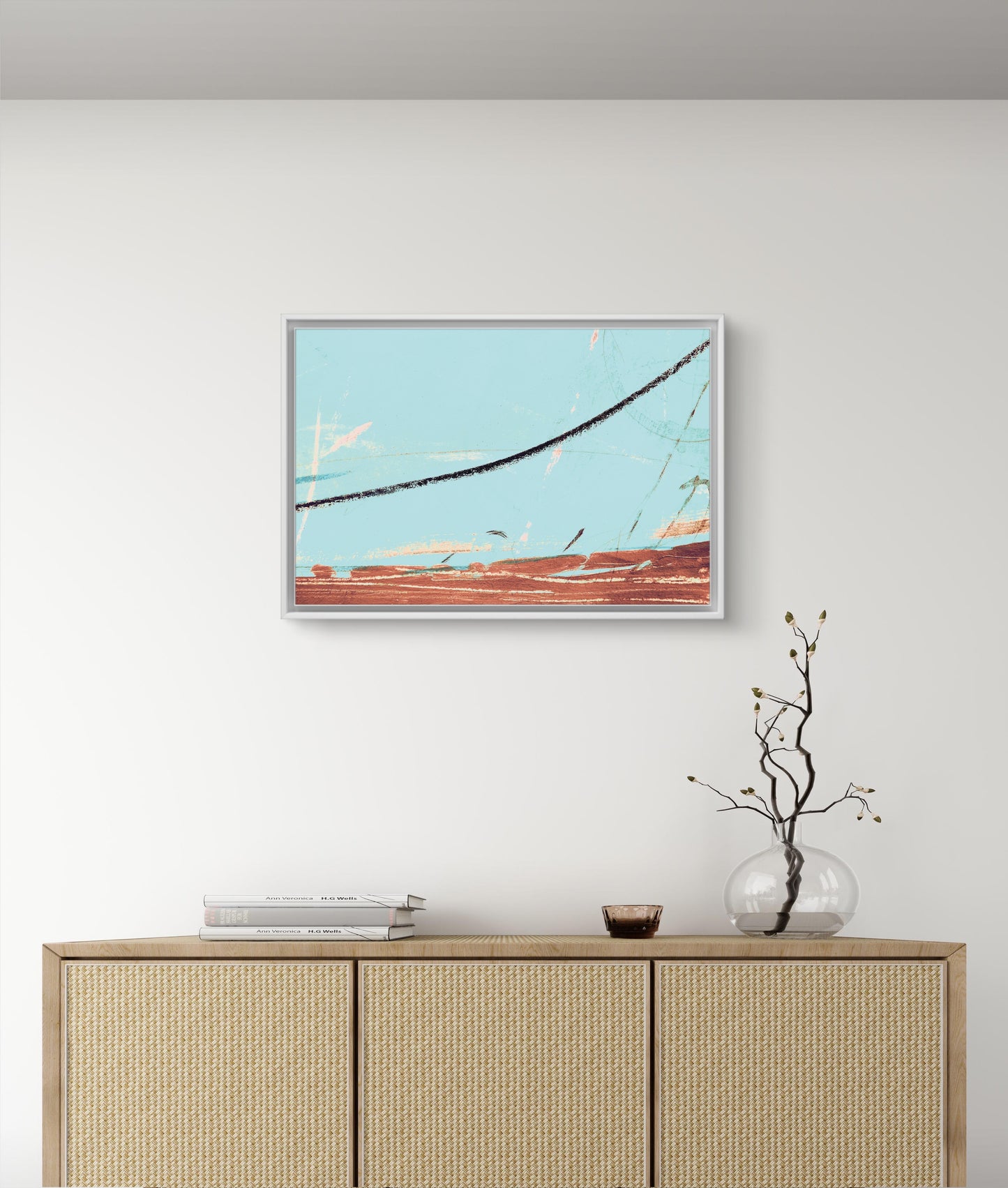 Framed Canvas Print: "High Wire"
